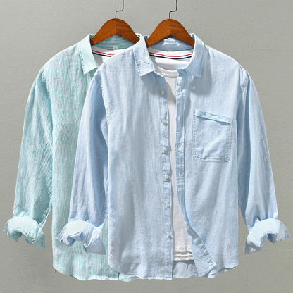 Charles Morrison Holiday Linen Shirt