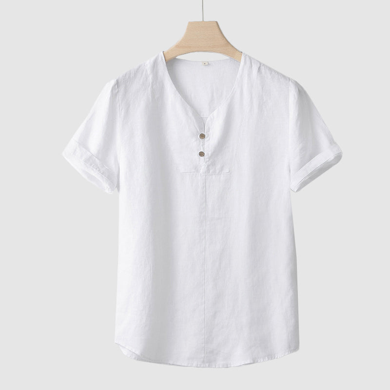 Frank Hardy Tasmania Short-Sleeved Linen Shirt