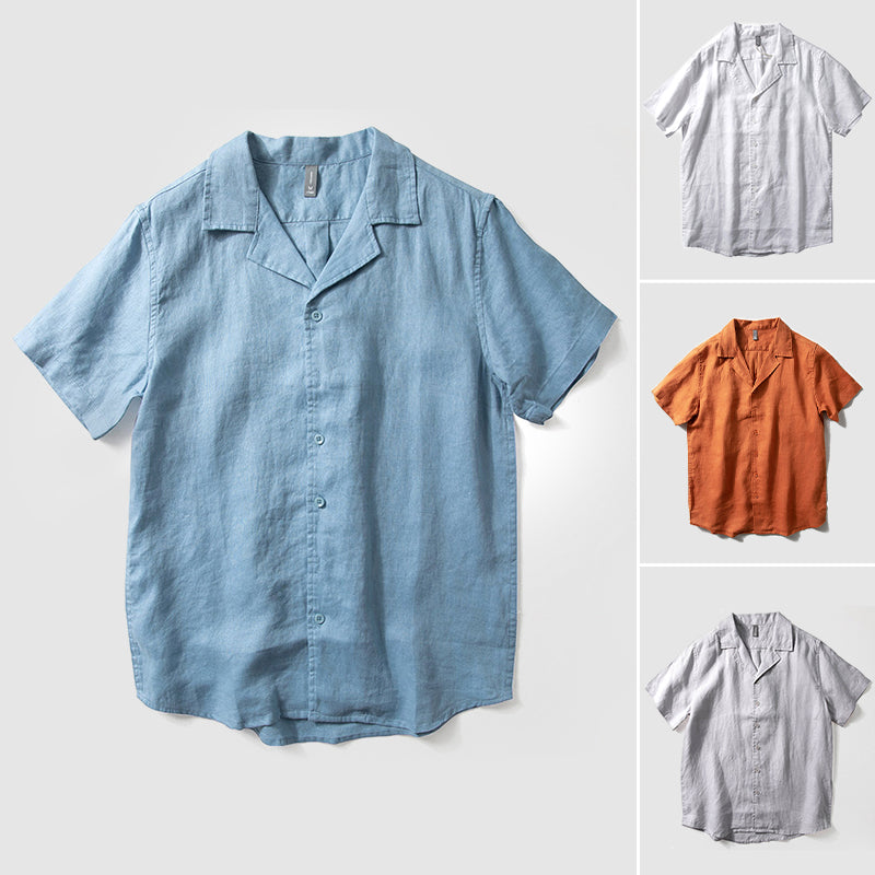 James Short-Sleeve Linen Shirt