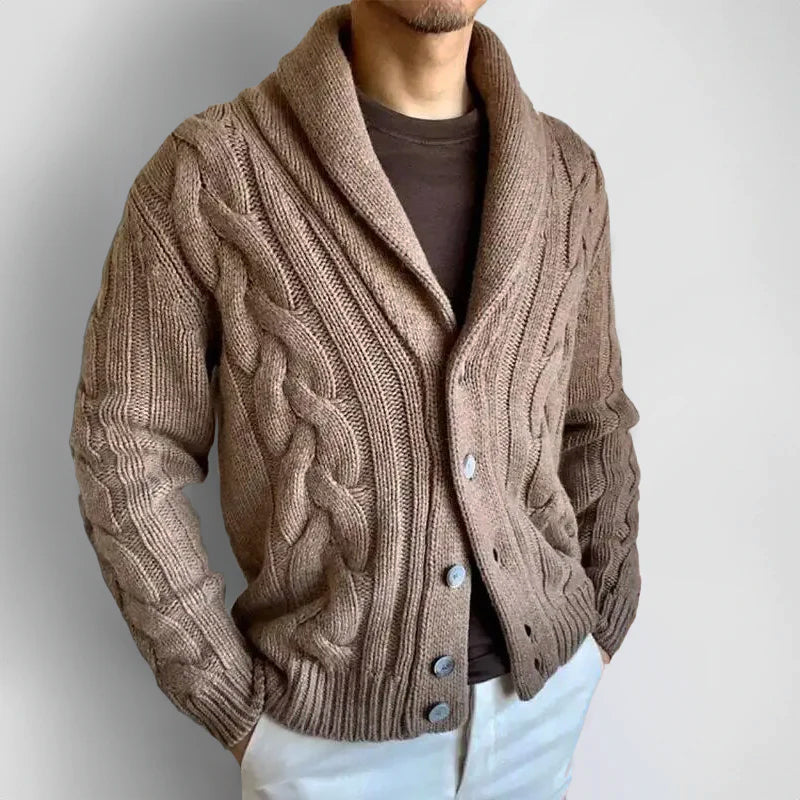 Jason Jacquard Knitted Cardigan