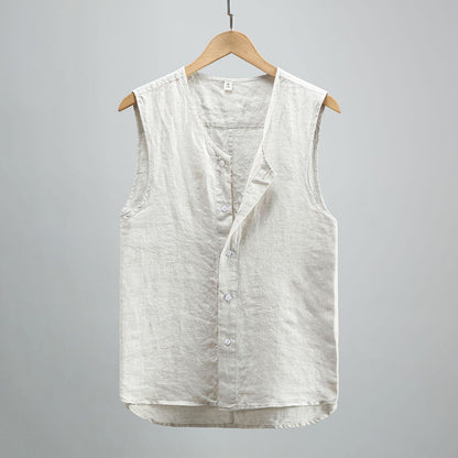 Jean Linen Summer Vest