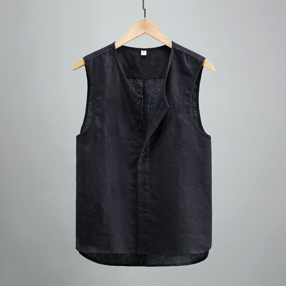 Jean Linen Summer Vest