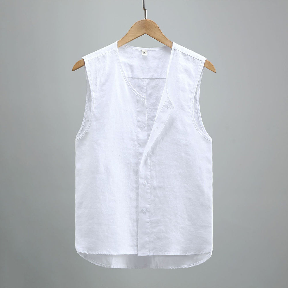 Jean Linen Summer Vest