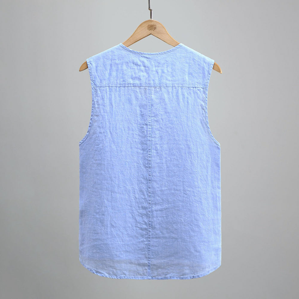 Jean Linen Summer Vest