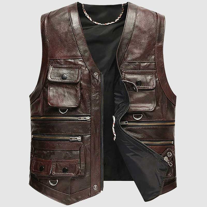 Luke Vintage Leather Vest