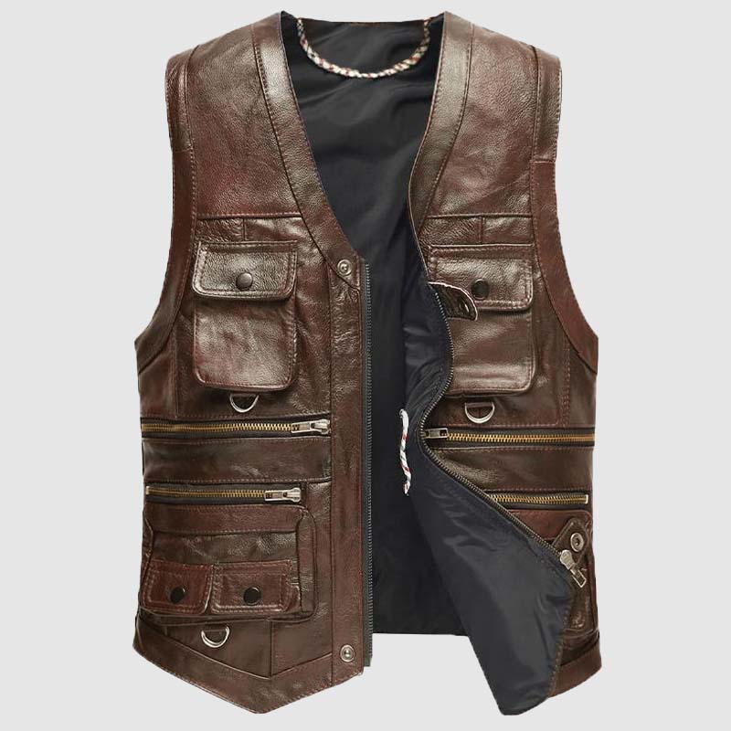 Luke Vintage Leather Vest