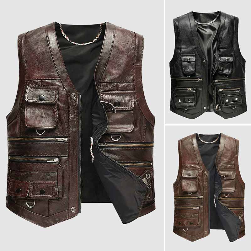 Luke Vintage Leather Vest