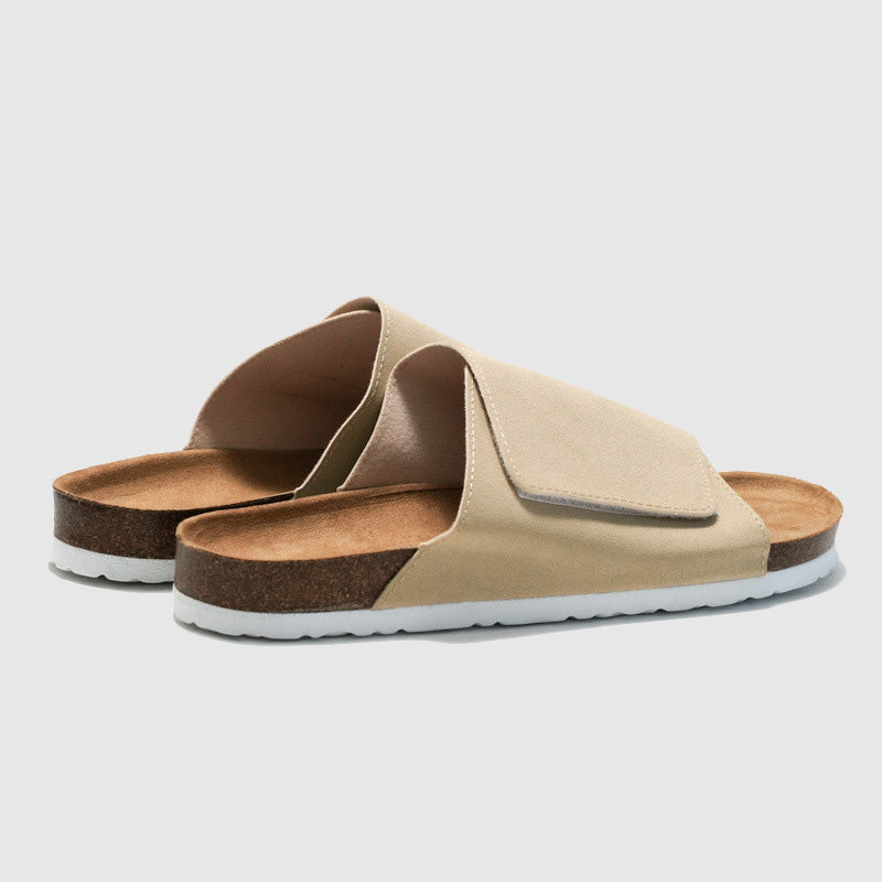 Malin-Tassou Elegant Cork-Leather Sandals