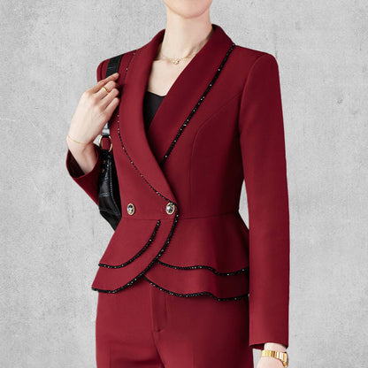 Malin Tassou Chic Opulence Slim Fit Blazer