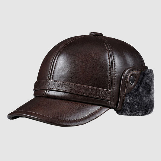 Mustang Genuine Leather Winter Cap