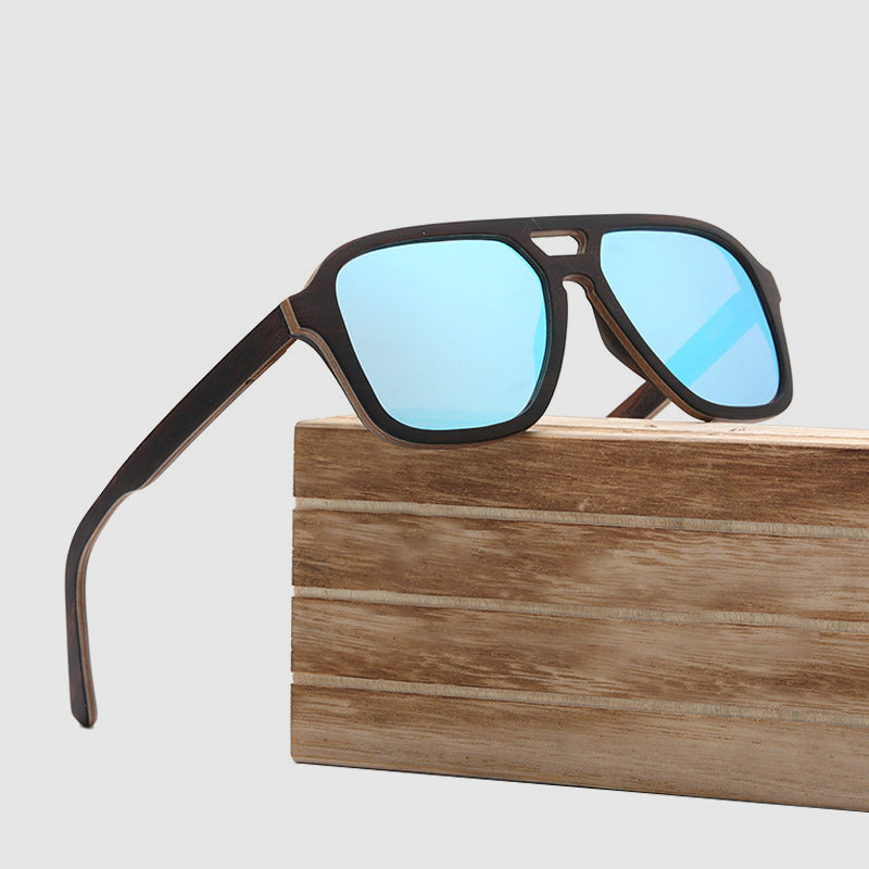 Rise Wooden Aviator Sunglasses