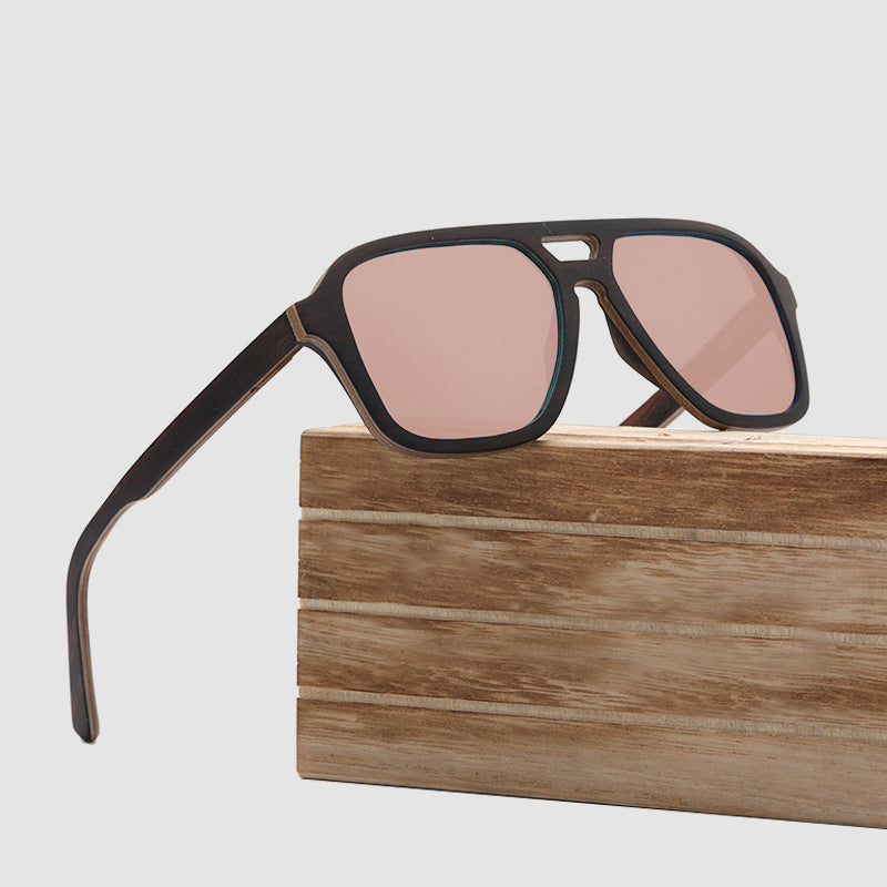 Rise Wooden Aviator Sunglasses