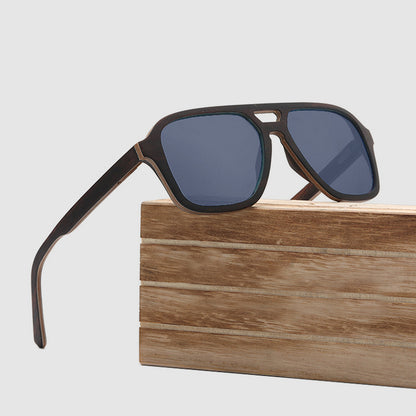 Rise Wooden Aviator Sunglasses