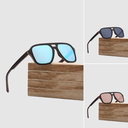 Rise Wooden Aviator Sunglasses