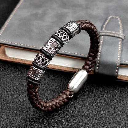 Rugged Edge Leather Bracelet