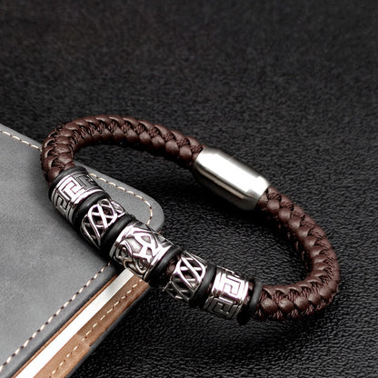 Rugged Edge Leather Bracelet