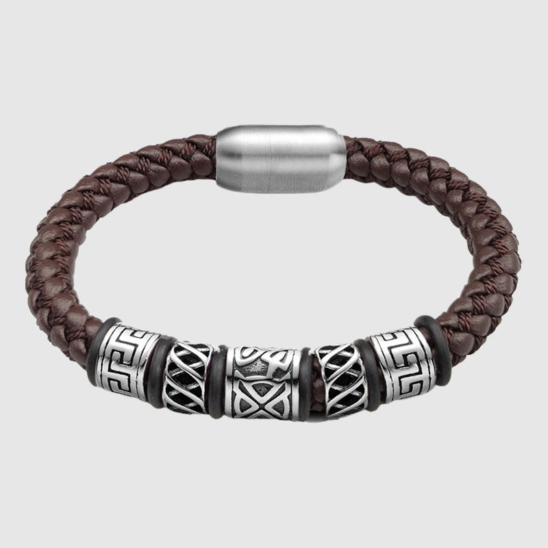 Rugged Edge Leather Bracelet