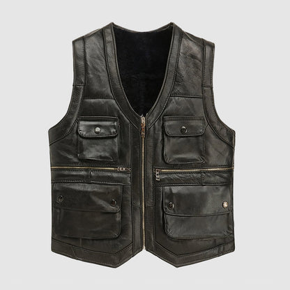 Taylor Sherpa Leather Vest